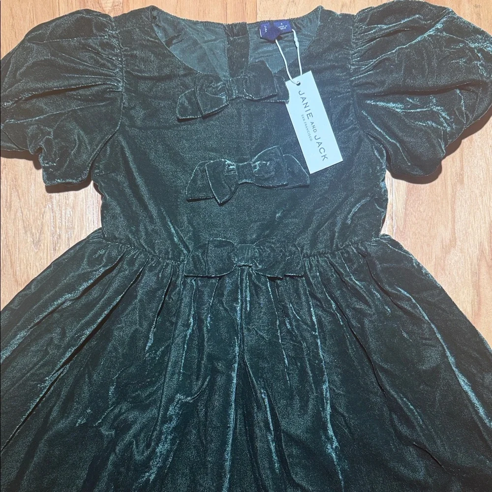 Janie and Jack Bow Velvet Dress